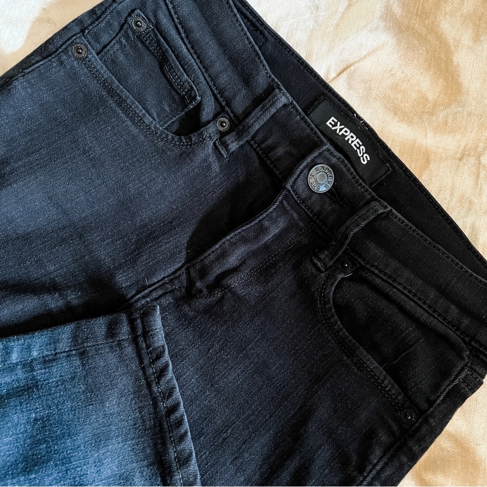 Express Mid-rise Black Stretch Jean Legging
